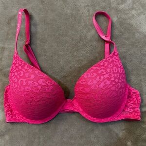 PINK Victoria's Secret |  Hot Pink Lace Bra, Size 32B